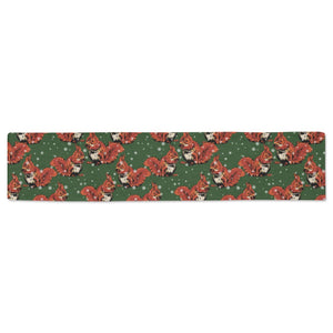 Squirrel Pattern Print Design 03 Table Runner