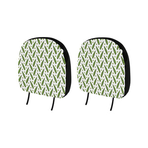 Green Peas Pattern Print Design 03 Car Headrest Cover