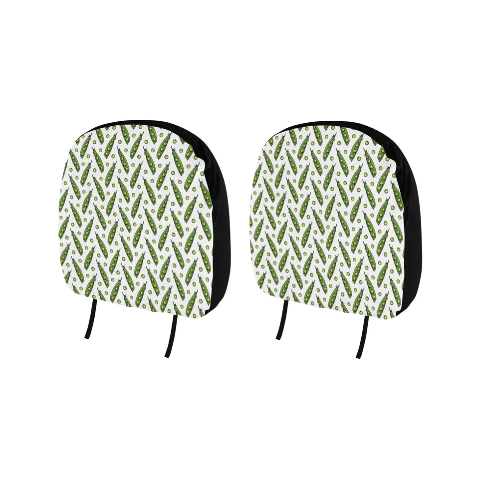 Green Peas Pattern Print Design 03 Car Headrest Cover