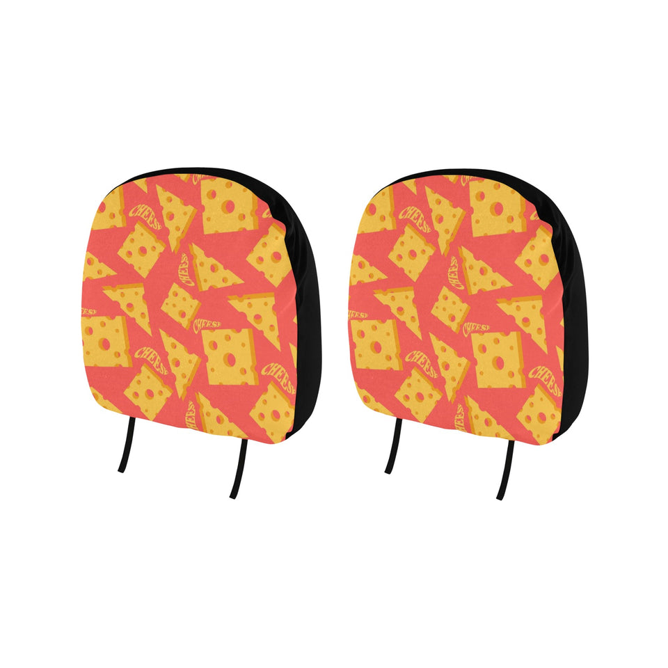 Sliced Cheese Pattern Car Headrest Cover