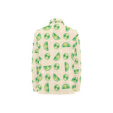 Lime Pattern Women's Long Sleeve Polo Shirt