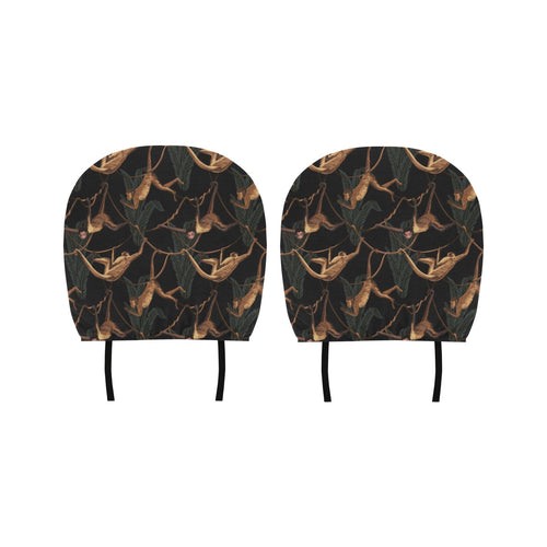 Monkey Pattern Black Background Car Headrest Cover