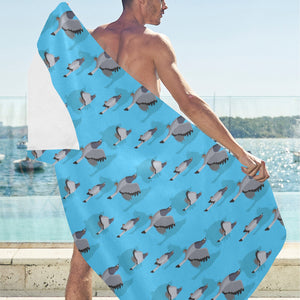 Pigeon Pattern Print Design 05 Beach Towel