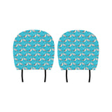 Seagull Pattern Print Design 02 Car Headrest Cover