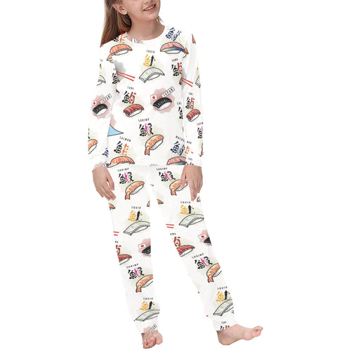 Sushi Japanese Pattern Kids' Boys' Girls' All Over Print Pajama Set