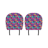 Snail Pattern Print Design 02 Car Headrest Cover