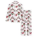 Hedgehog Pattern Print Design 05 Men's Long Pajama Set