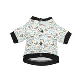 Teddy Bear Pattern Print Design 02 All Over Print Pet Dog Round Neck Fuzzy Shirt