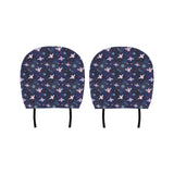 Pig Pattern Print Design 05 Car Headrest Cover