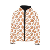 Pretzels Pattern Print Design 05 Kids' Boys' Girls' Padded Hooded Jacket