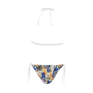 Toucan Leaves Flower Pattern Sexy Bikinis Two-Pieces Swimsuits