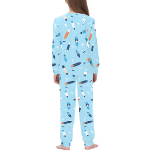 Surfboard Pattern Print Design 05 Kids' Boys' Girls' All Over Print Pajama Set