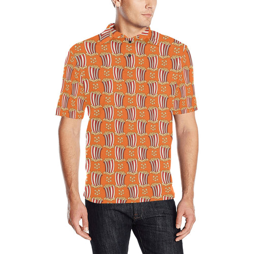 Popcorn Pattern Print Design 05 Men's All Over Print Polo Shirt