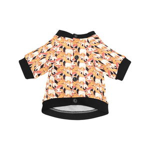 Squirrel Pattern Print Design 04 All Over Print Pet Dog Round Neck Fuzzy Shirt