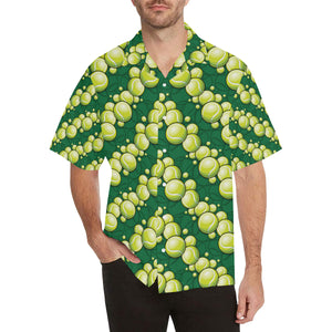 Tennis Pattern Print Design 04 Men's All Over Print Hawaiian Shirt (Model T58)