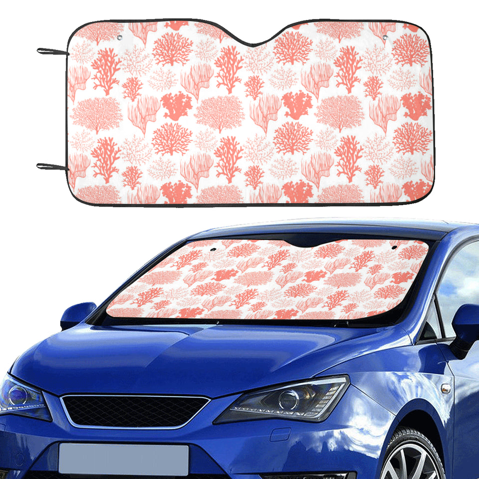 Coral Reef Pattern Print Design 05 Car Sun Shade