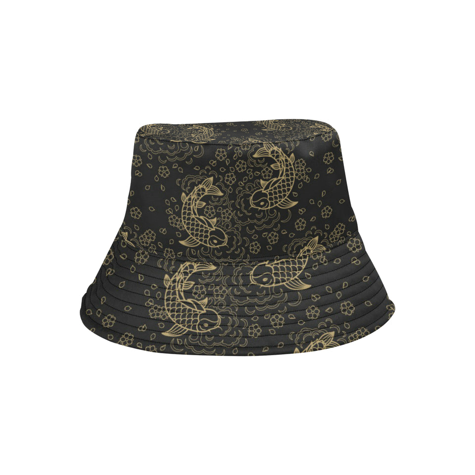 Gold Koi Fish Carp Fish Pattern Unisex Bucket Hat