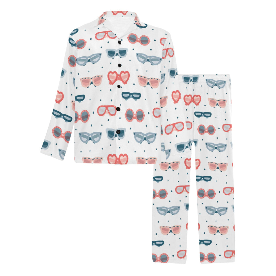 Sun Glasses Pattern Print Design 02 Men's Long Pajama Set