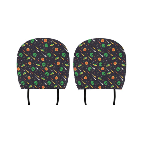 Alien Pattern Print Design 03 Car Headrest Cover