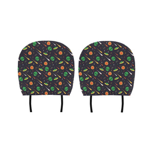 Alien Pattern Print Design 03 Car Headrest Cover