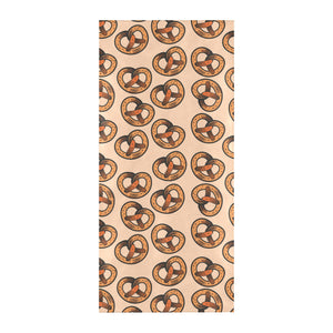 Pretzels Pattern Print Design 02 Beach Towel