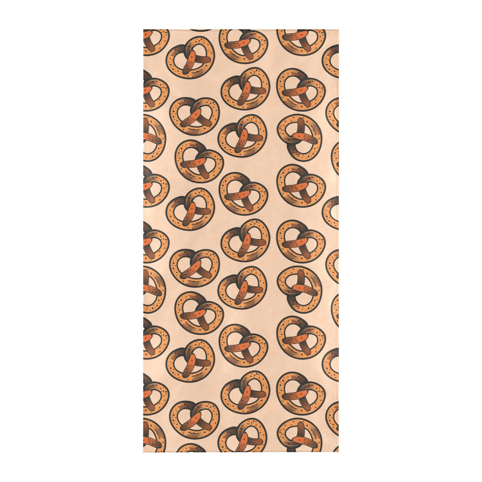 Pretzels Pattern Print Design 02 Beach Towel