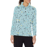 Greyhound Pattern Print Design 03 Women's Long Sleeve Polo Shirt