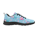 Cute Mermaid Pattern Men's Sneakers Black