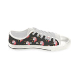 Unicorn Star Pattern Women's Low Top Canvas Shoes White