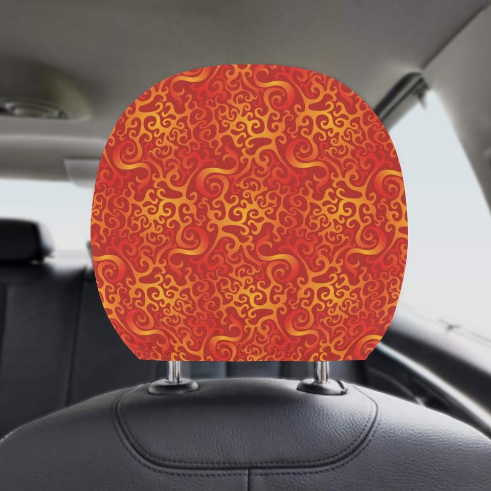 Flame Fire Pattern Car Headrest Cover