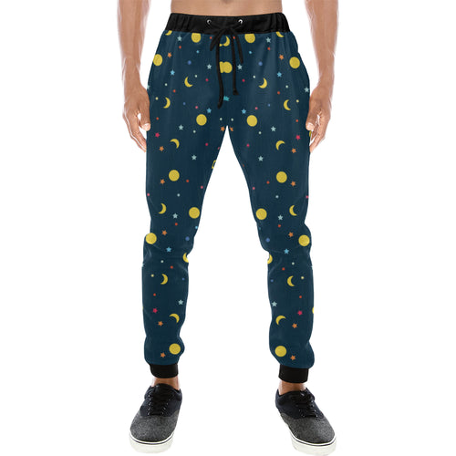 Moon Star Pattern Unisex Casual Sweatpants