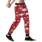 Red Daruma Cloud Pattern Unisex Casual Sweatpants