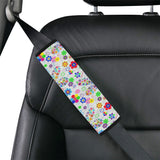 Dragonfly Color Flower Pattern Car Seat Belt Cover