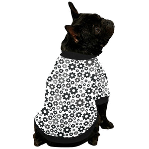 Gear Pattern Print Design 01 All Over Print Pet Dog Round Neck Fuzzy Shirt