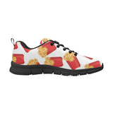 French Fries Theme Pattern Men's Sneakers Black