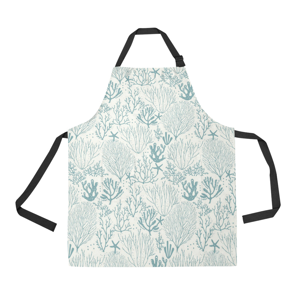 Coral Reef Pattern Print Design 02 Adjustable Apron