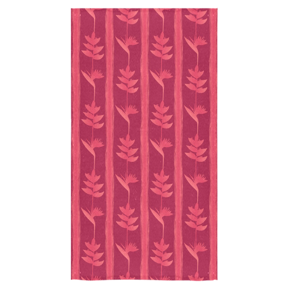 Heliconia Pink Pattern Bath Towel
