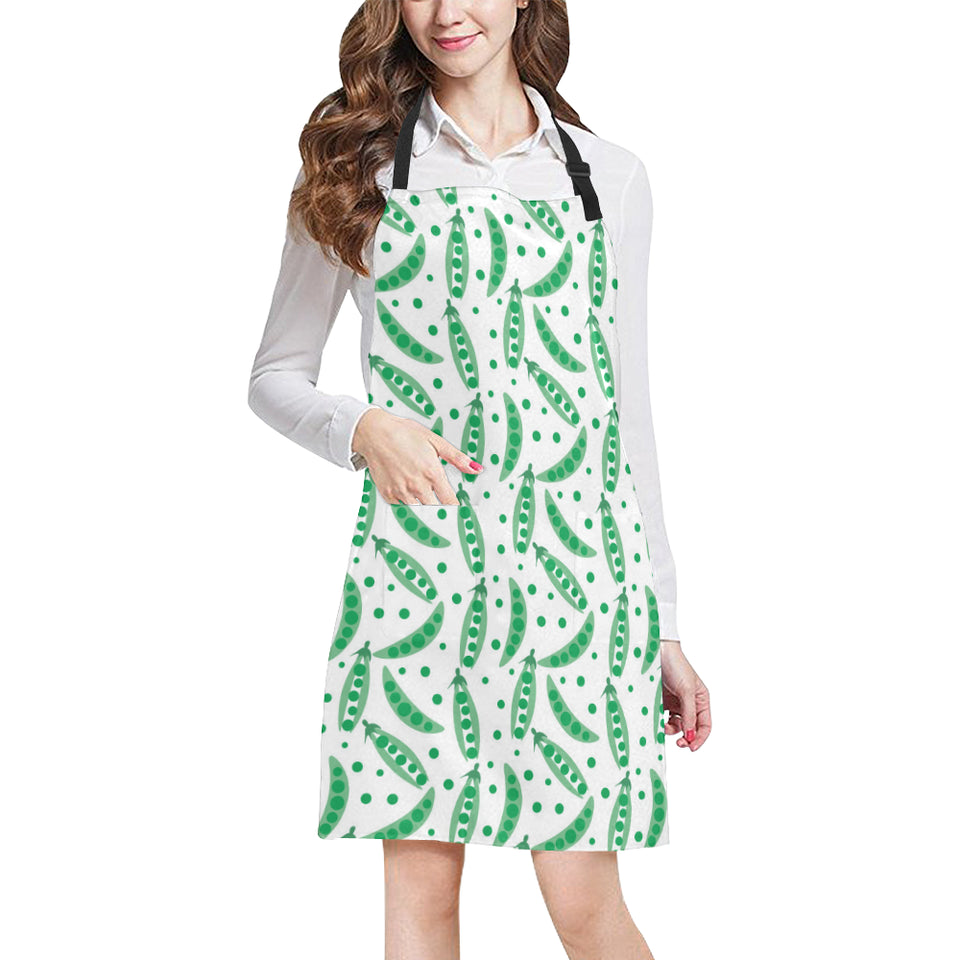 Green Peas Pattern Print Design 01 Adjustable Apron