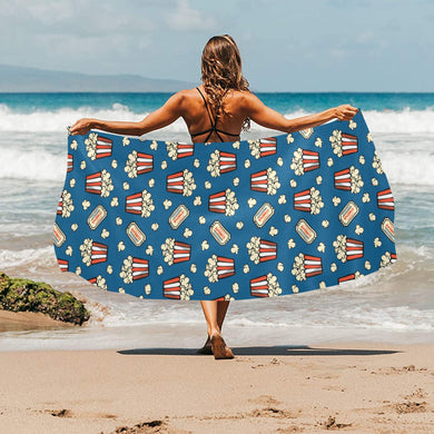 Popcorn Pattern Print Design 03 Beach Towel
