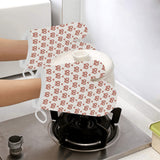 Pretzels Pattern Print Design 01 Heat Resistant Oven Mitts