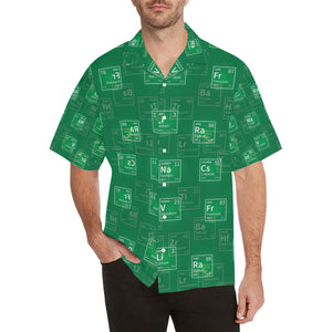 Chemistry Periodic Table Pattern Print Design 01 Men's All Over Print Hawaiian Shirt (Model T58)
