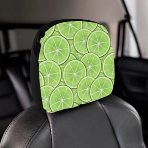 Sliced Lime Pattern Car Headrest Cover