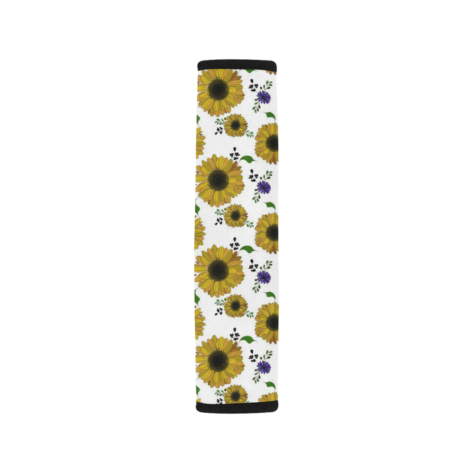 Sunflower Pattern Background Car Seat Belt Cover