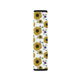 Sunflower Pattern Background Car Seat Belt Cover