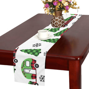 Camper Van Pattern Print Design 05 Table Runner