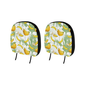 Banana Pattern Background Car Headrest Cover