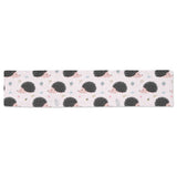 Hedgehog Pattern Print Design 04 Table Runner