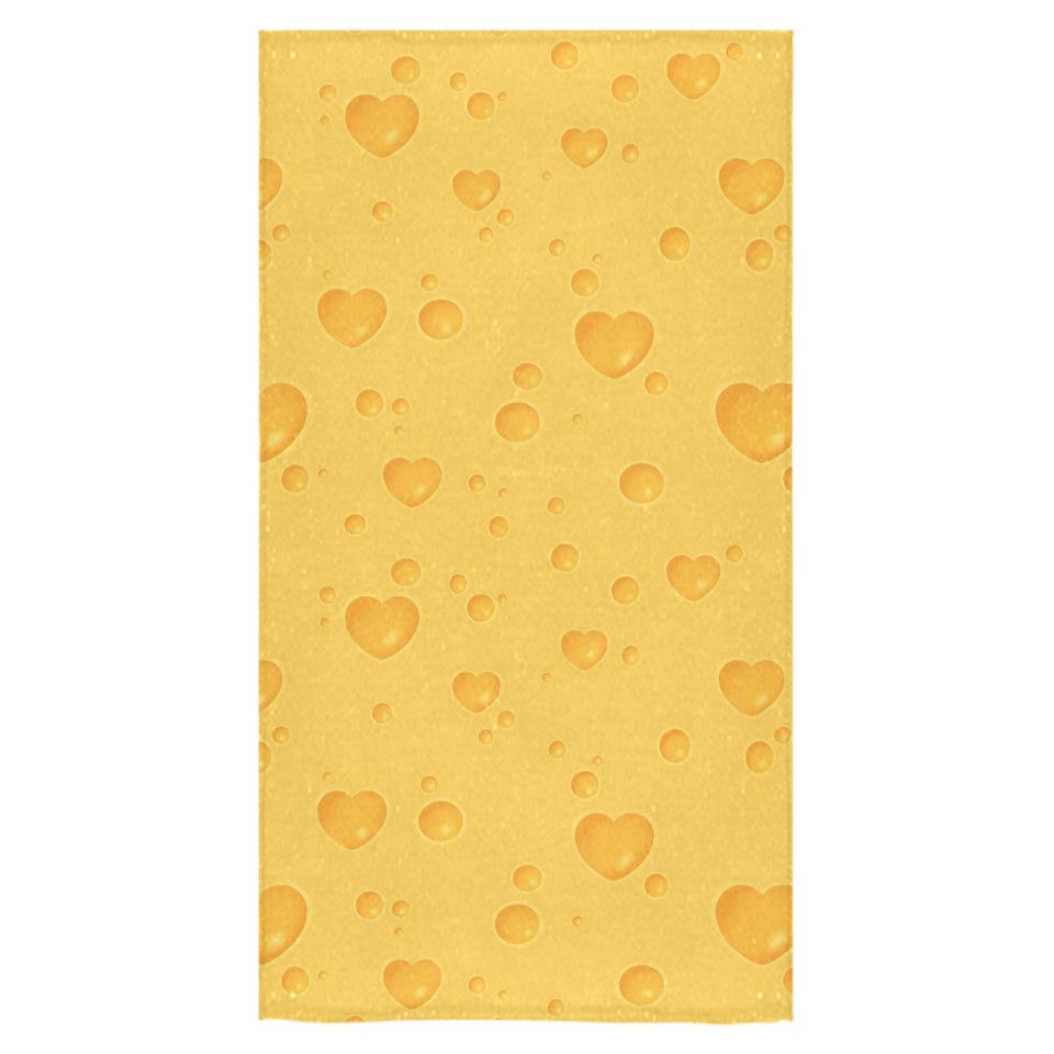 Cheese Heart Texture Pattern Bath Towel