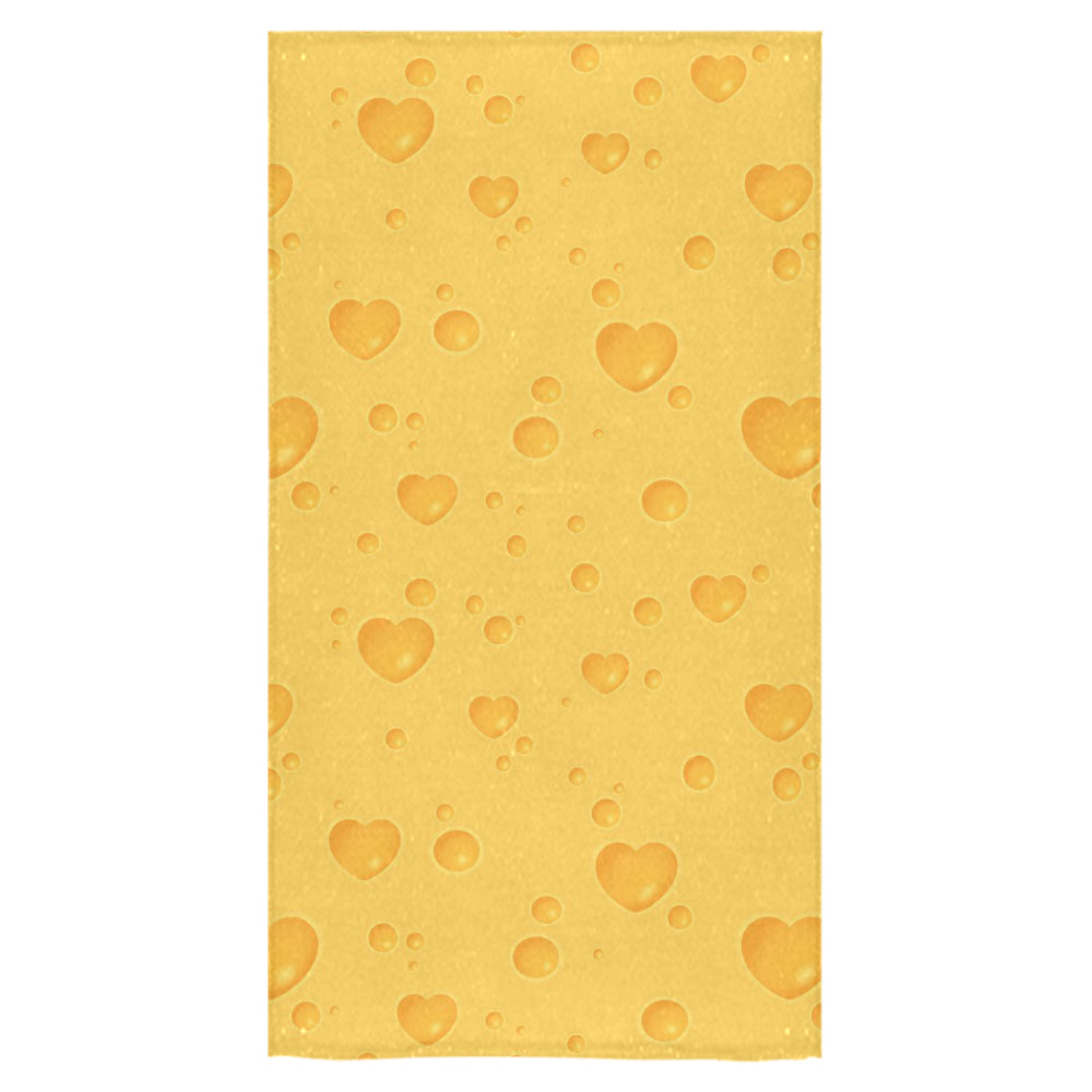 Cheese Heart Texture Pattern Bath Towel