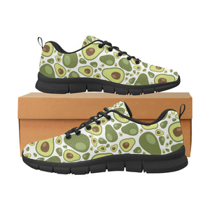 Avocado Pattern Men's Sneakers Black